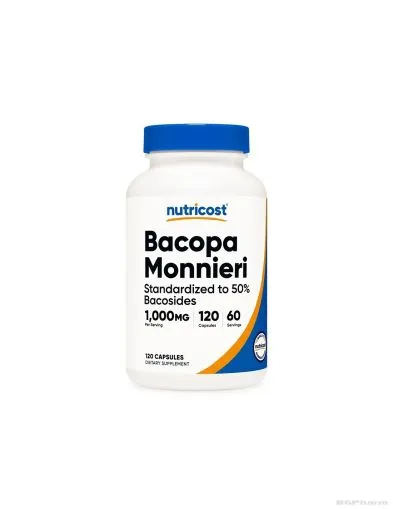 Бакопа Мониери екстракт 500мг х 120 капсули Nutricost | Bacopa Extract