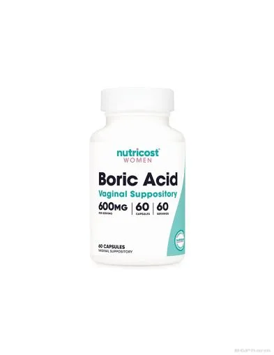 Борна киселина 600 мг х 60 вагинални капсули при инфекции Nutricost | Boric Acid