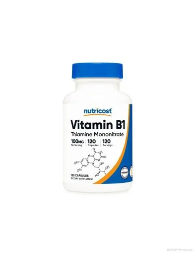 Витамин Б1 ( тиамин мононитрат ) 100 мг х 120 капсули Nutricost | Thiamine Vitamin B1