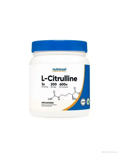 Л-Цитрулин на прах 600 гр за енергия и издържливост Nutricost | L-Citrulline