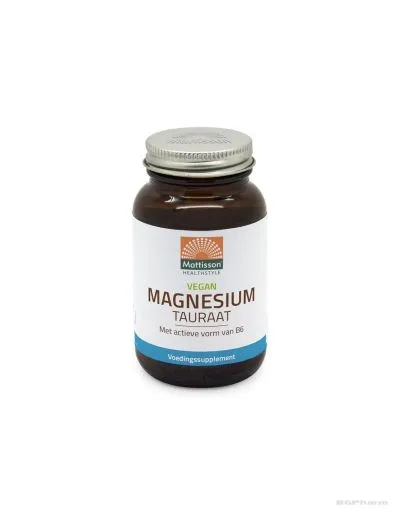 Магнезий таурат + витамин Б6 х 60 капсули Mattisson Healthstyle | Magnesium Taurate