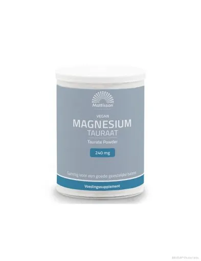 Магнезий таурат веган формула 240 мг на прах 250 гр Mattisson Healthstyle