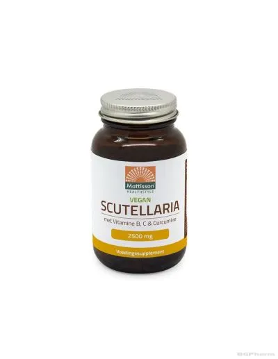 Скутелария (Шлемник байкалски) + витамини Б, Ц и куркумин х 60 капсули Mattisson Healthstyle