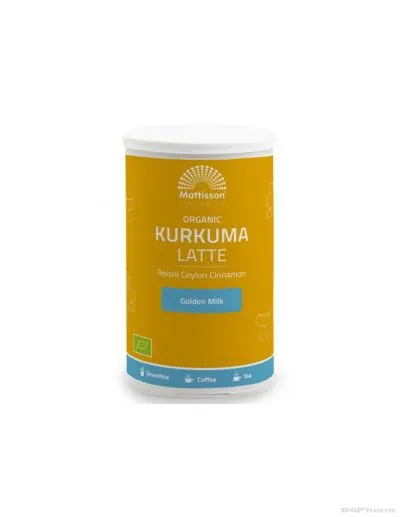 Лате Куркума с Рейши и Цейлонска канела Био х 160 гр Mattisson Healthstyle