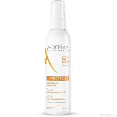 А-дерма ПРОТЕКТ Слънцезащитен спрей за възрастни SPF50+ 200 мл | A-Derma Protect AD