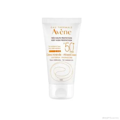 Авен СЪН SPF50+ Минерален слънцезащитен крем за лице 50 мл | Avene Sun Mineral