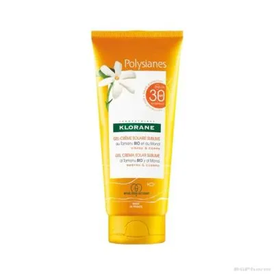 КЛОРАН ПОЛИСИАНЕС Слънцезащитен гел-крем за лице и тяло SPF30 200 мл | Klorane Polysianes
