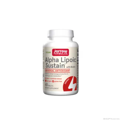 Алфа Липоева Киселина 300 мг + Биотин х 120 капсули ДЖАРОУ | Jarrow Formulas Alpha Lipoic Sustain + Biotin