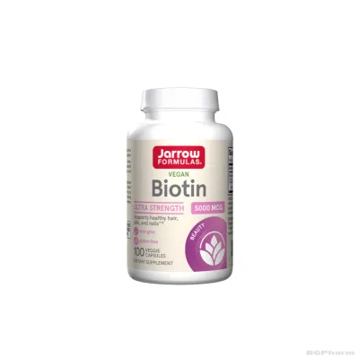 Биотин 5000 мкг х 100 капсули ДЖАРОУ| Jarrow Formulas Biotin