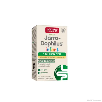ДЖАРОУ ДОФИЛУС Пробиотик за Кърмачета и Бебета на капки х 15 мл | Jarrow Formulas Jarro-Dophilus