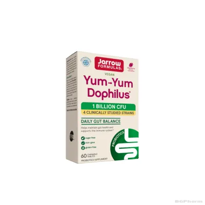 ЯМ-ЯМ ДОФИЛУС Пробиотик 1 млрд CFU х 60 дъвчащи таблетки ДЖАРОУ | Jarrow Formulas Yum-Yum Dophilus®