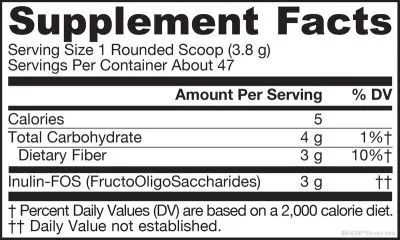 Пребиотик Инулин + Фруктоолигозахариди на прах х 180 гр ДЖАРОУ | Jarrow Formulas Prebiotic Inulin-FOS