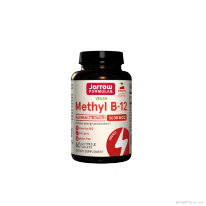 Витамин Б12 Метилкобаламин 5000 мкг х 60 дъвчащи таблетки ДЖАРОУ | Jarrow Formulas Methyl B-12