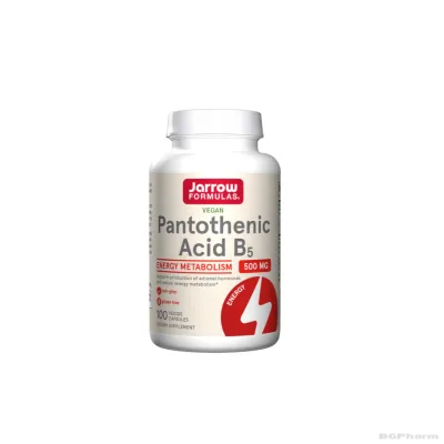 Пантотенова Киселина (Витамин Б5) 500мг х 100 капсули ДЖАРОУ | Jarrow Formulas Pantothenic Acid B5