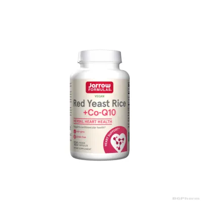 Мая от червен ориз 1200 мг + Коензим Q10 100 мг х 120 капсули ДЖАРОУ | Jarrow Formulas Red Yeast Rice + CoQ10