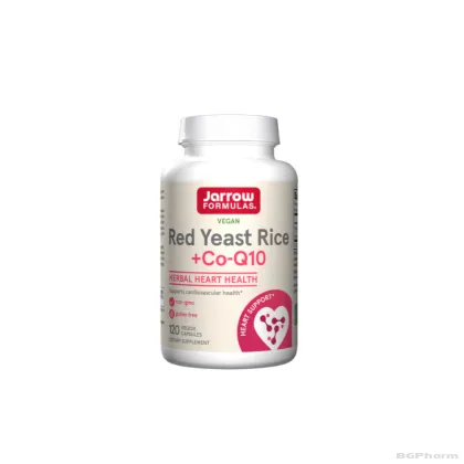 Мая от червен ориз 1200 мг + Коензим Q10 100 мг х 120 капсули ДЖАРОУ | Jarrow Formulas Red Yeast Rice + CoQ10