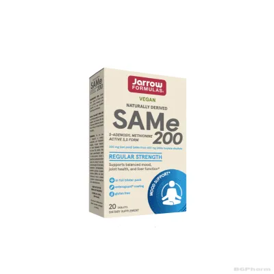 САМе S-Аденозил метионин 200 мг х 30 таблетки ДЖАРОУ | Jarrow Formulas SAMe