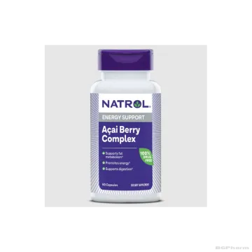 Натрол Акай бери КОМПЛЕКС Фет Бърнър за отслабване х 60 капсули | Natrol AcaiBerry Complex