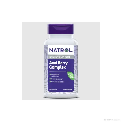 Натрол Акай бери КОМПЛЕКС Фет Бърнър за отслабване х 60 капсули | Natrol AcaiBerry Complex