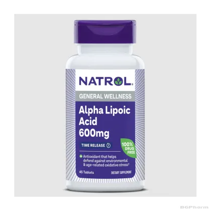 Натрол Алфа липоева киселина SR 600 мг х 45 капсули | Natrol Alpha Lipoic Acid SR