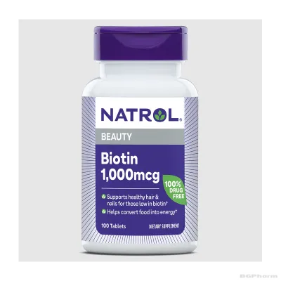 Натрол Биотин 1000 мкг х 100 таблетки | Natrol Biotin
