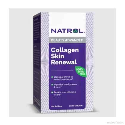 Натрол КОЛАГЕН Колагенови пептиди х 120 капсули | Natrol Collagen Skin Renewal