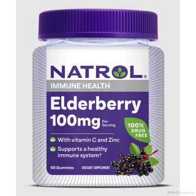 Натрол Екстракт от Бъз 100 мг х 60 желирани таблетки | Natrol Elderberry