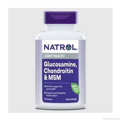 Натрол Глюкозамин, Хондроитин + МСМ 983 мг х 90 таблетки | Natrol Glucosamine Chondroitin MSM