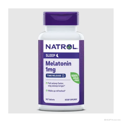 Натрол Мелатонин 1 мг със забавено освождаване х 90 таблетки | Natrol Melatonin Time Release