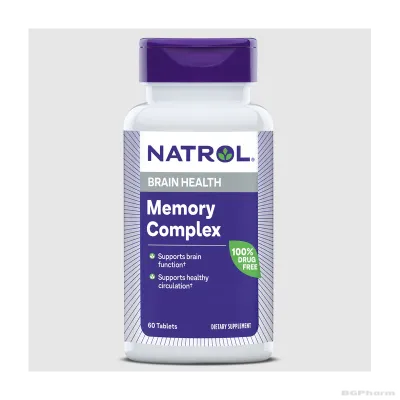 Натрол МЕМОРИ КОМПЛЕКС За памет и концентрация х 60 таблетки | Natrol Memory Complex
