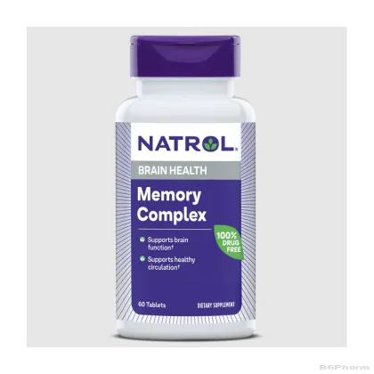 Натрол МЕМОРИ КОМПЛЕКС За памет и концентрация х 60 таблетки | Natrol Memory Complex