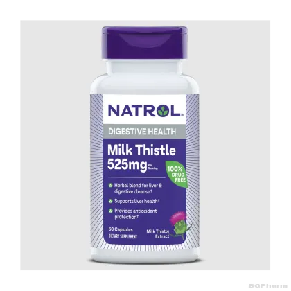 Натрол Бял трън 525 мг НАПРЕДНАЛА ФОРМУЛА х 60 капсули | Natrol Milk Thistle Advantage