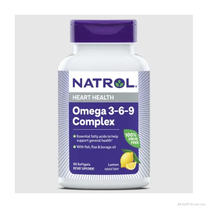 Натрол Омега 3-6-9 1200 мг х 60 капсули | Natrol Omega-3-6-9 Complex