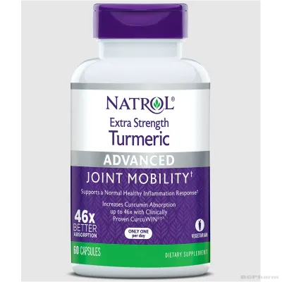 Натрол Куркума екстракт ЕКСТРА СИЛЕН 285 мг х 60 капсули | Natrol Turmeric Extra Strength