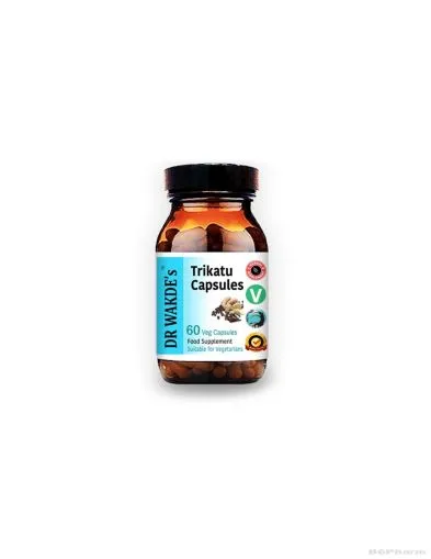 Трикату (Джинджифил, черен + дълъг пипер) Аюрведа х 60 капсули DR WAKDE’s | Trikatu