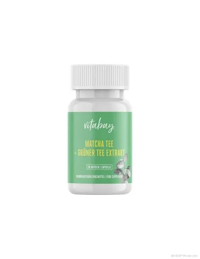 Матча чай и екстракт от зелен чай х 90 капсули Vitabay | Matcha Tea & Greem Tea Extract