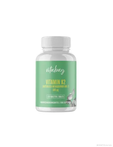Витамин К2 100 мкг х 120 таблетки Vitabay | Vitamin K2