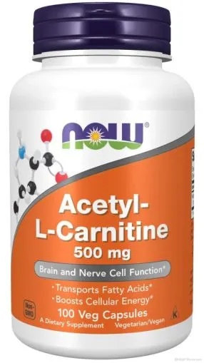 Ацетил Л-Карнитин 500 мг х 100 капсули Now Foods | Acetyl L-Carnitine