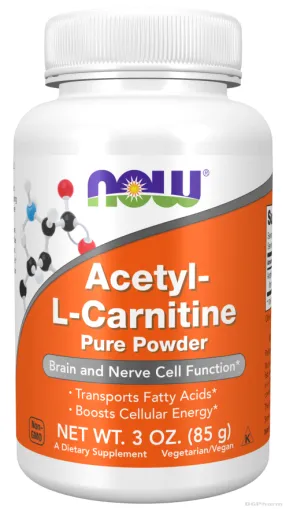 Ацетил Л-Карнитин на прах х 85 гр Now Foods | Acetyl L-Carnitine Powder