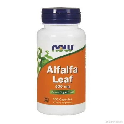 Люцерна екстракт 500 мг х 100 капсули Now Foods | Alfalfa Leaf