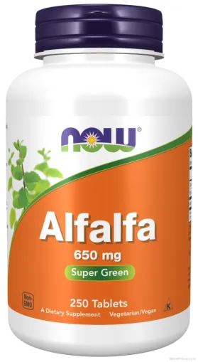 Люцерна екстракт 500 мг х 250 капсули Now Foods | Alfalfa Leaf