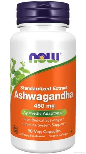 Ашваганда екстракт 450 мг х 90 Капсули Now Foods | Ashwagandha