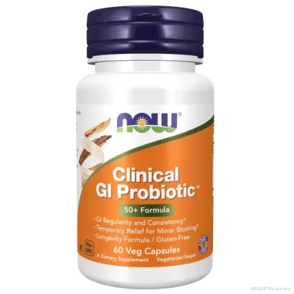 Пробиотик за възрастни 50+ г х 60 капсули Now Foods | Clinical Gi Probiotic
