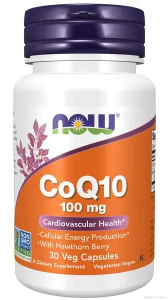 Коензим Q10 100 мг х 30 капсули Now Foods | Coenzyme Q10