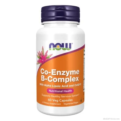 Коензим Q10 + Б-Комплекс и Витамин Ц х 100 капсули Now Foods | Coenzyme B-Complex