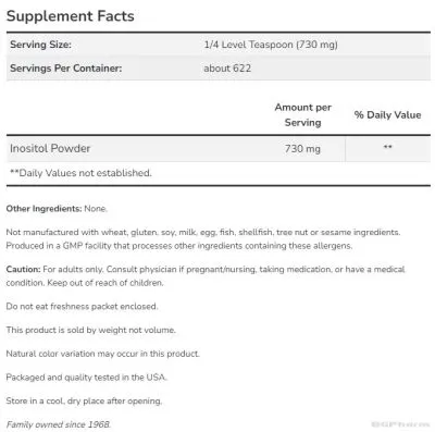 Инозитол на прах 113 гр Now Foods | Inositol Powder