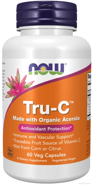 ТРУ-Ц Био Ацерола екстракт х 60 капсули Now Foods |Tru-C Acerola
