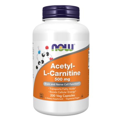 Ацетил Л-Карнитин 500 мг  х 200 капсули Now Foods | Acetyl L-Carnitine