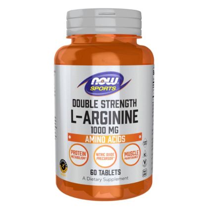 Л-Аргинин 1000 мг х 60 таблетки Now Foods Sports | L-Arginine