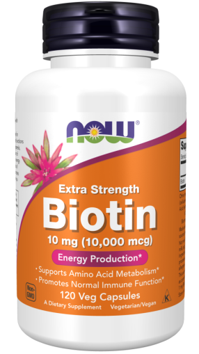 Биотин (Витамин Б7) 10000 мкг х 120 капсули Now Foods | Biotin Vitamin B-7